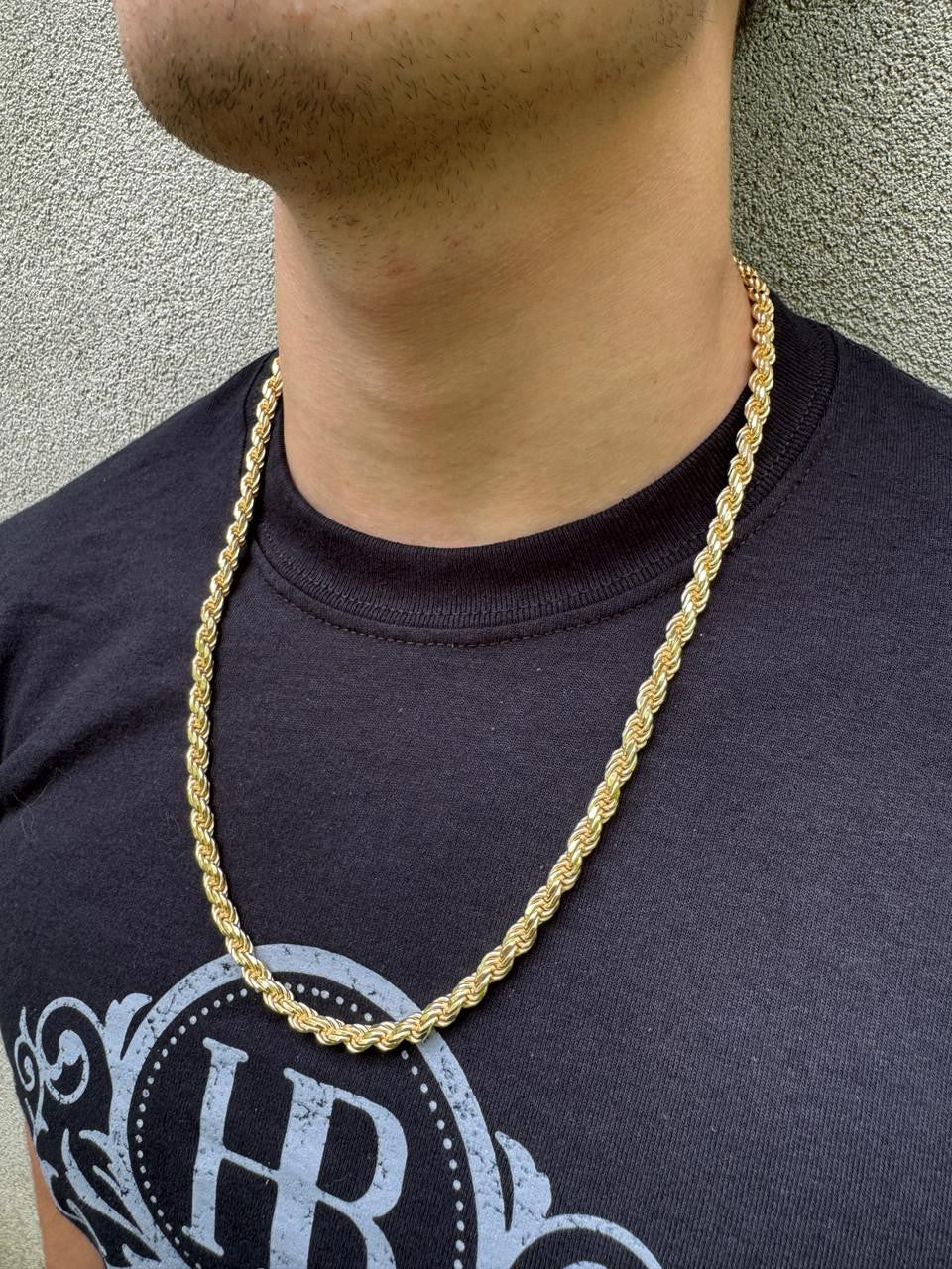 #1 Bestseller Rope Chain Necklace - 14k Gold Vermeil 925 Sterling Silver - 18"-30" - 6mm