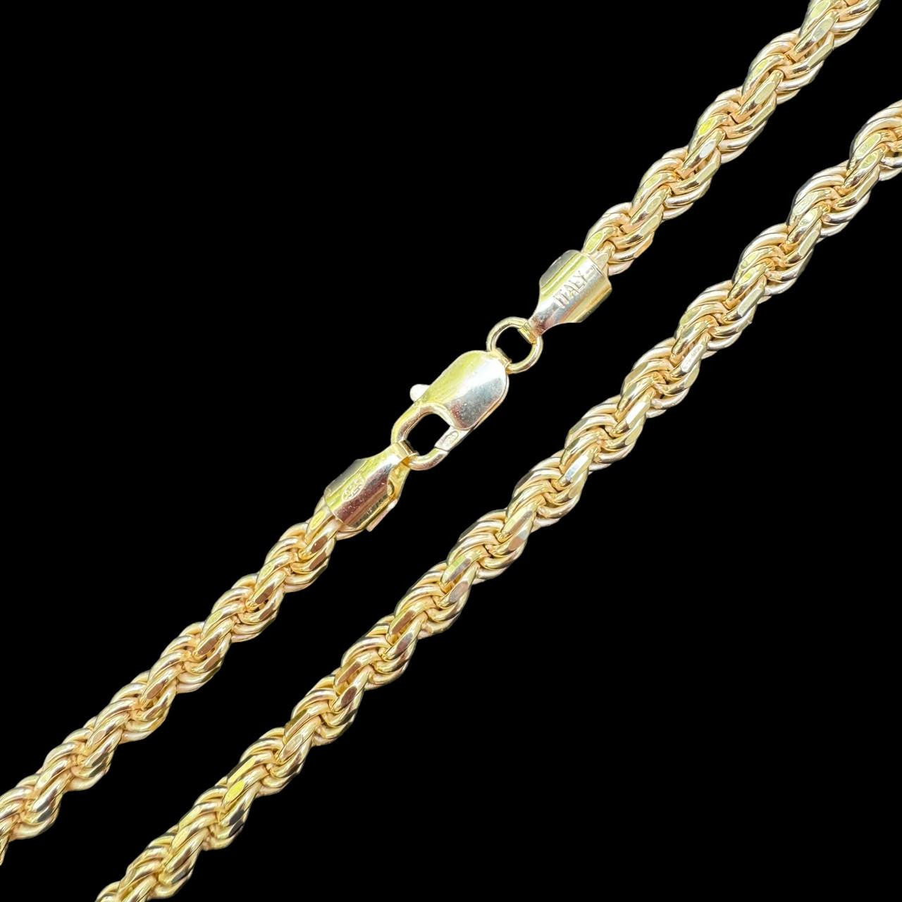 #1 Bestseller Rope Chain Necklace - 14k Gold Vermeil 925 Sterling Silver - 18"-30" - 6mm