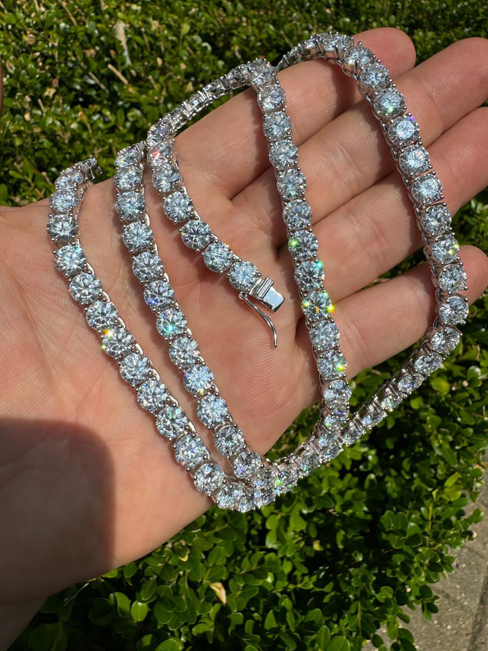 #1 BESTSELLER Tennis Chain Necklace Iced Out CZ Stones - 14k Gold Vermeil Or 925 Silver - 3mm-7mm - 16"-30"