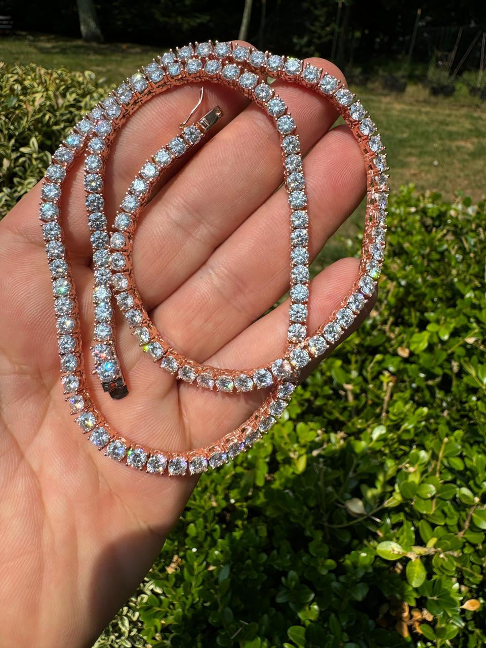 #1 BESTSELLER Tennis Chain Necklace Iced Out CZ Stones - 14k Gold Vermeil Or 925 Silver - 3mm-7mm - 16"-30"
