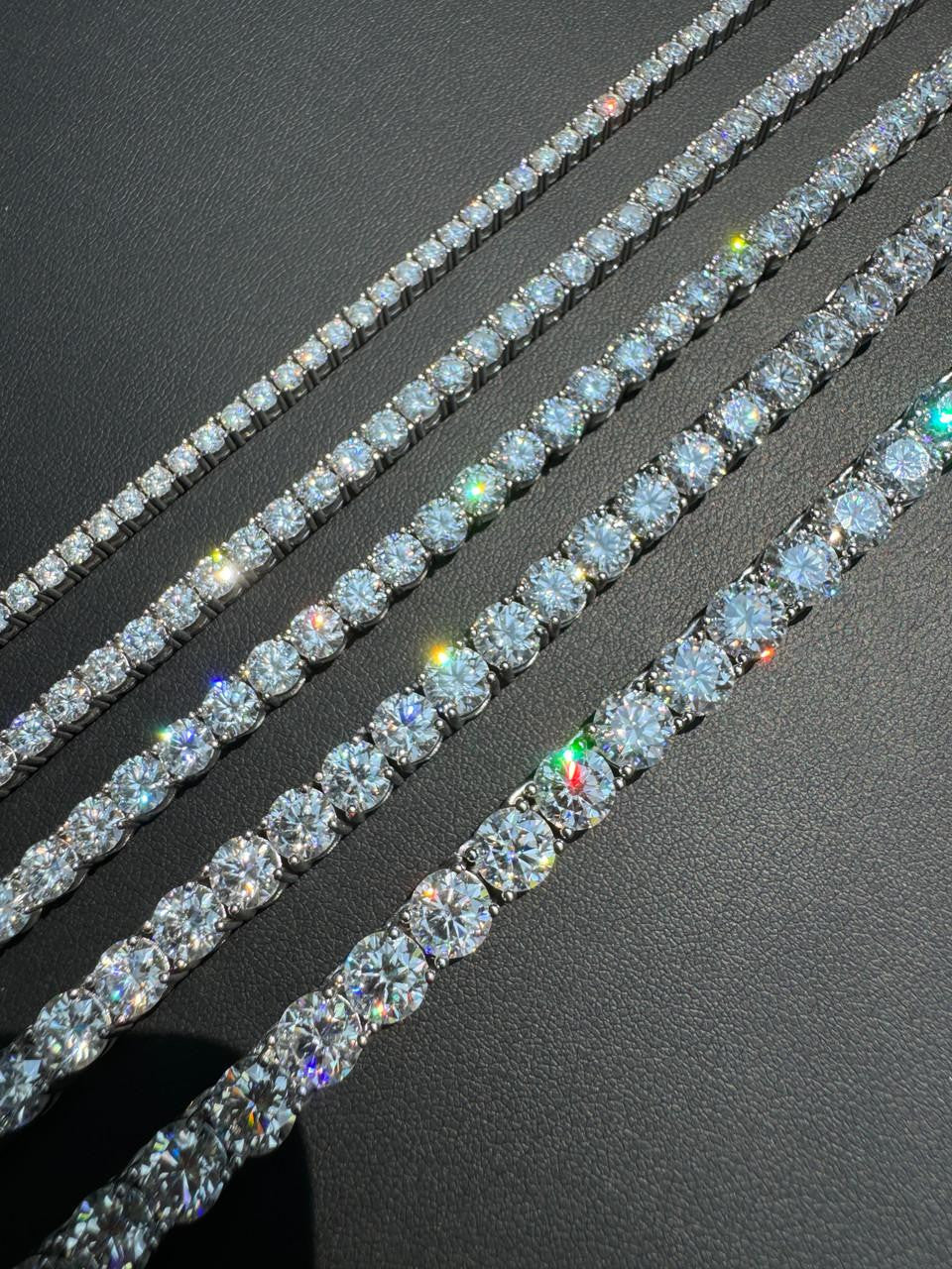 #1 BESTSELLER Tennis Chain Necklace Iced Out CZ Stones - 14k Gold Vermeil Or 925 Silver - 3mm-7mm - 16"-30"