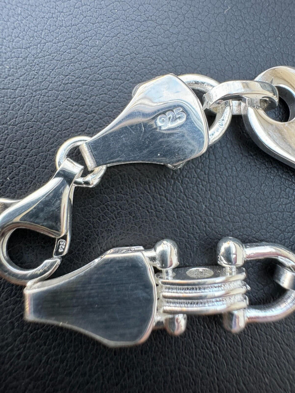 Custom Ferragamo Mariner Link Chain Necklace - 925 Sterling Silver - 18"-28" - 10mm