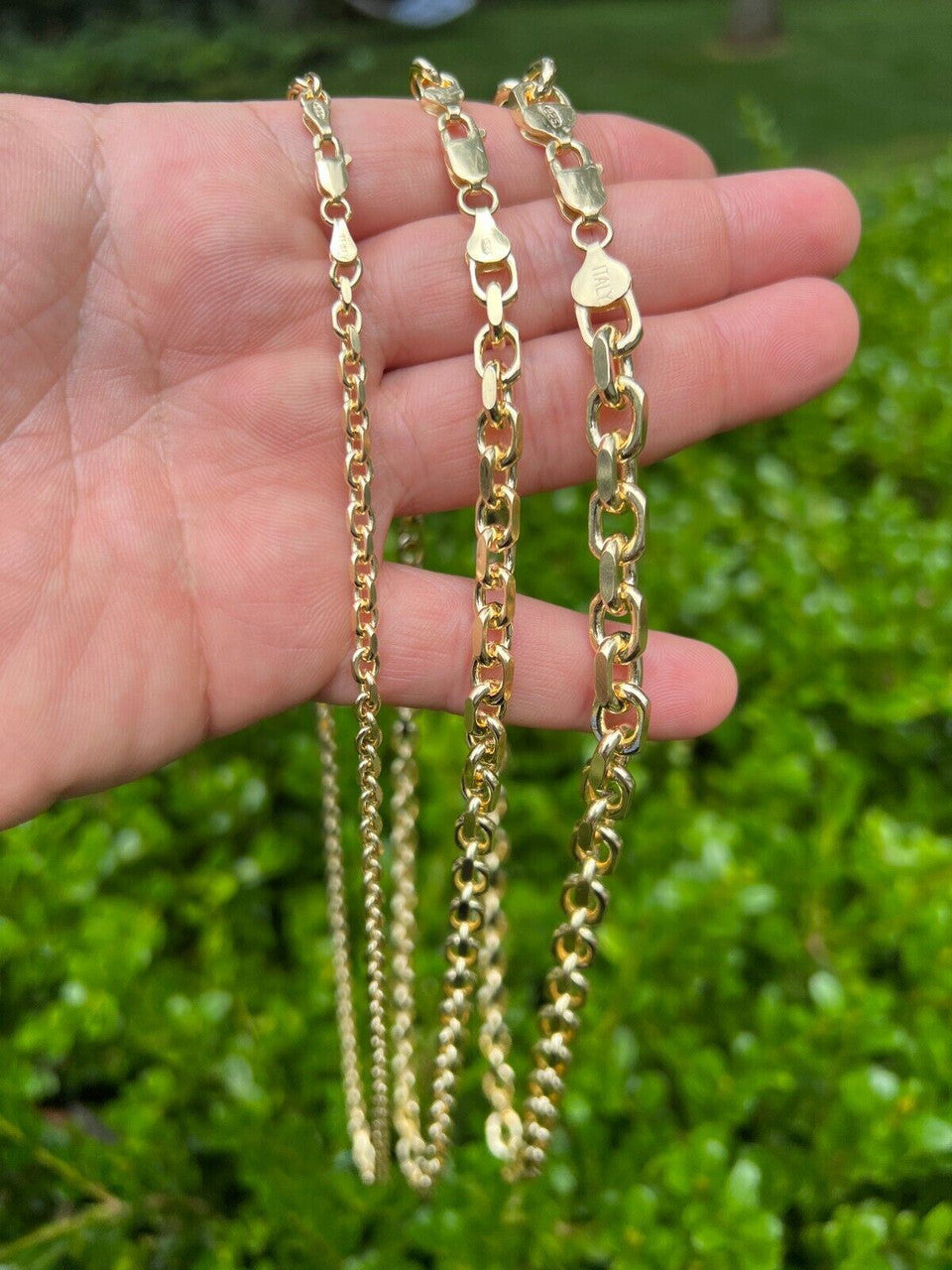 Anchor Cable Chain Necklace Or Bracelet - 14k Gold Vermeil 925 Sterling Silver - 7"-30" - 4mm-8mm