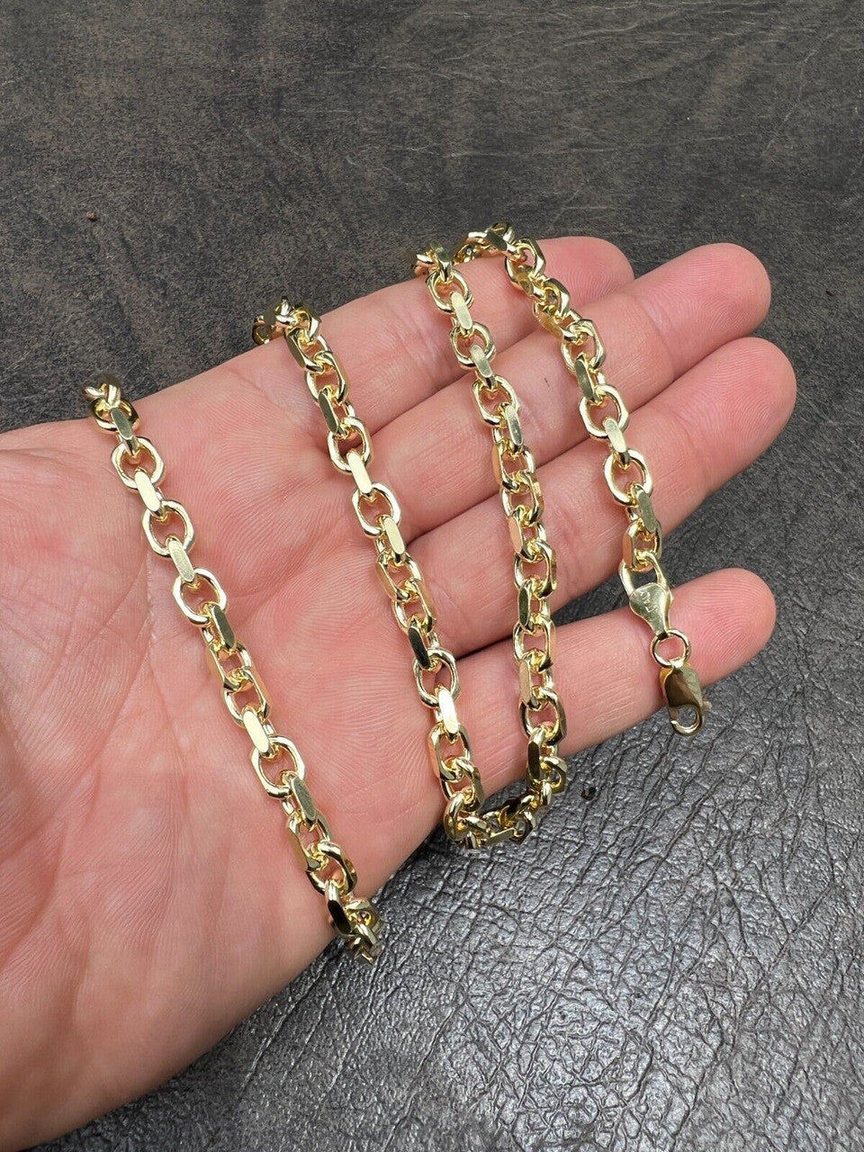 Anchor Cable Chain Necklace Or Bracelet - 14k Gold Vermeil 925 Sterling Silver - 7"-30" - 4mm-8mm