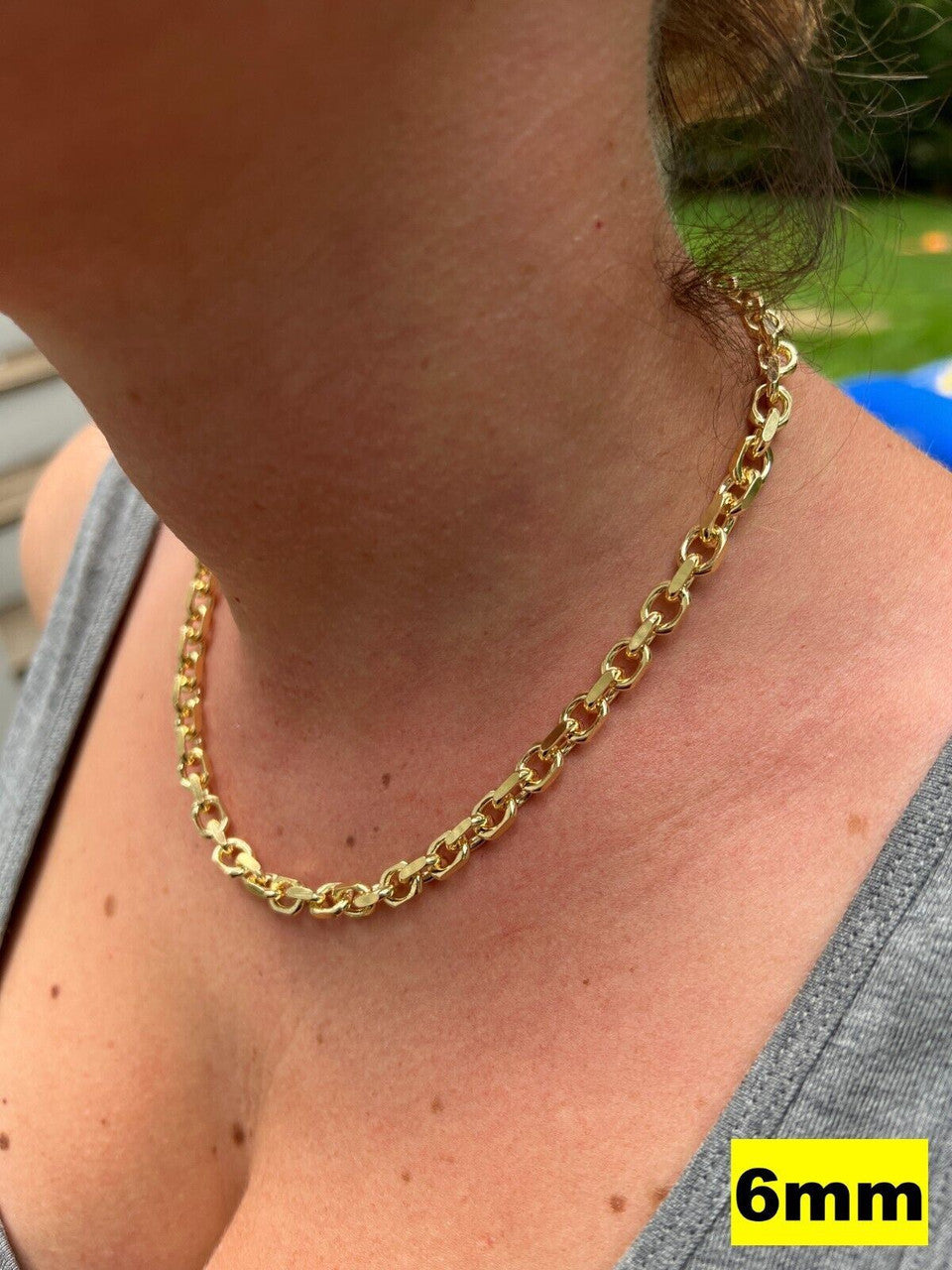 Anchor Cable Chain Necklace Or Bracelet - 14k Gold Vermeil 925 Sterling Silver - 7"-30" - 4mm-8mm