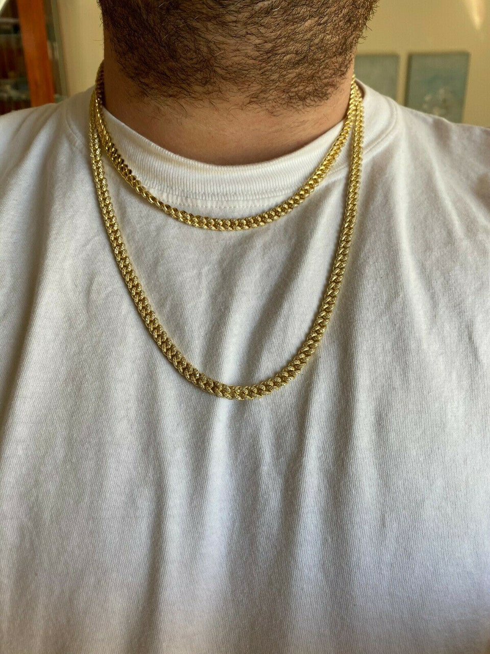 Everyday Wear Miami Cuban Link Chain Necklace Iced Out CZ Stones - 14k Gold Vermeil 925 Silver - 6mm- 16-30" $264.00 - $482.00 Add to Wish List Share Facebook Email Twitter Linkedin Pinterest