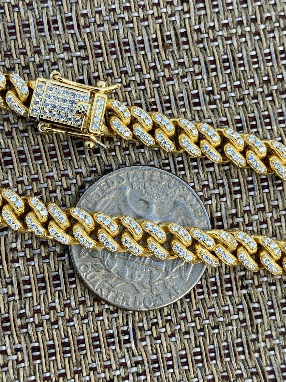 Everyday Wear Miami Cuban Link Chain Necklace Iced Out CZ Stones - 14k Gold Vermeil 925 Silver - 6mm- 16-30" $264.00 - $482.00 Add to Wish List Share Facebook Email Twitter Linkedin Pinterest