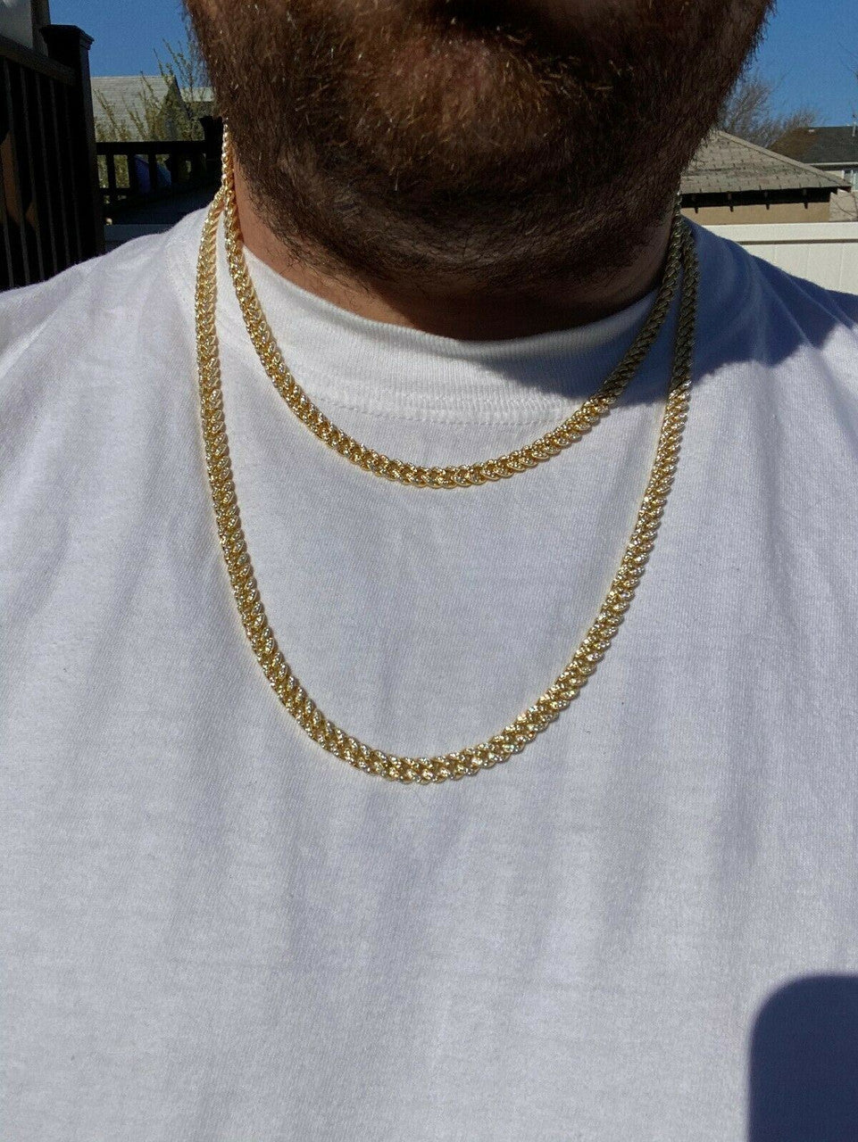 Everyday Wear Miami Cuban Link Chain Necklace Iced Out CZ Stones - 14k Gold Vermeil 925 Silver - 6mm- 16-30" $264.00 - $482.00 Add to Wish List Share Facebook Email Twitter Linkedin Pinterest