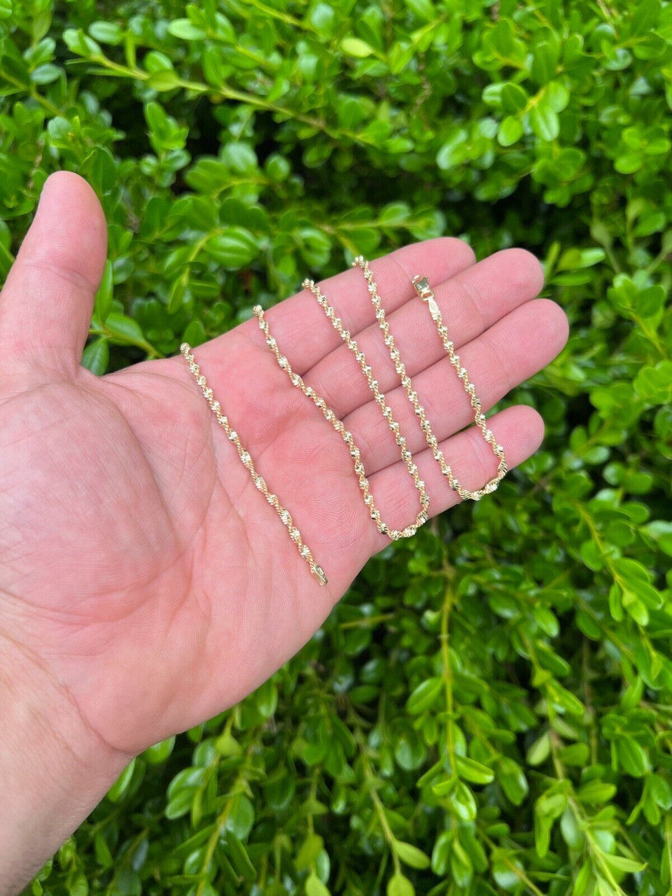 Singapore Rope Chain Necklace - 14k Gold Vermeil 925 Sterling Silver - 14"-30" - 2.5mm