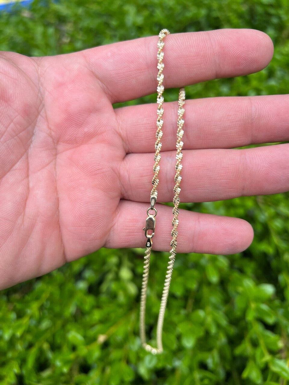 Singapore Rope Chain Necklace - 14k Gold Vermeil 925 Sterling Silver - 14"-30" - 2.5mm