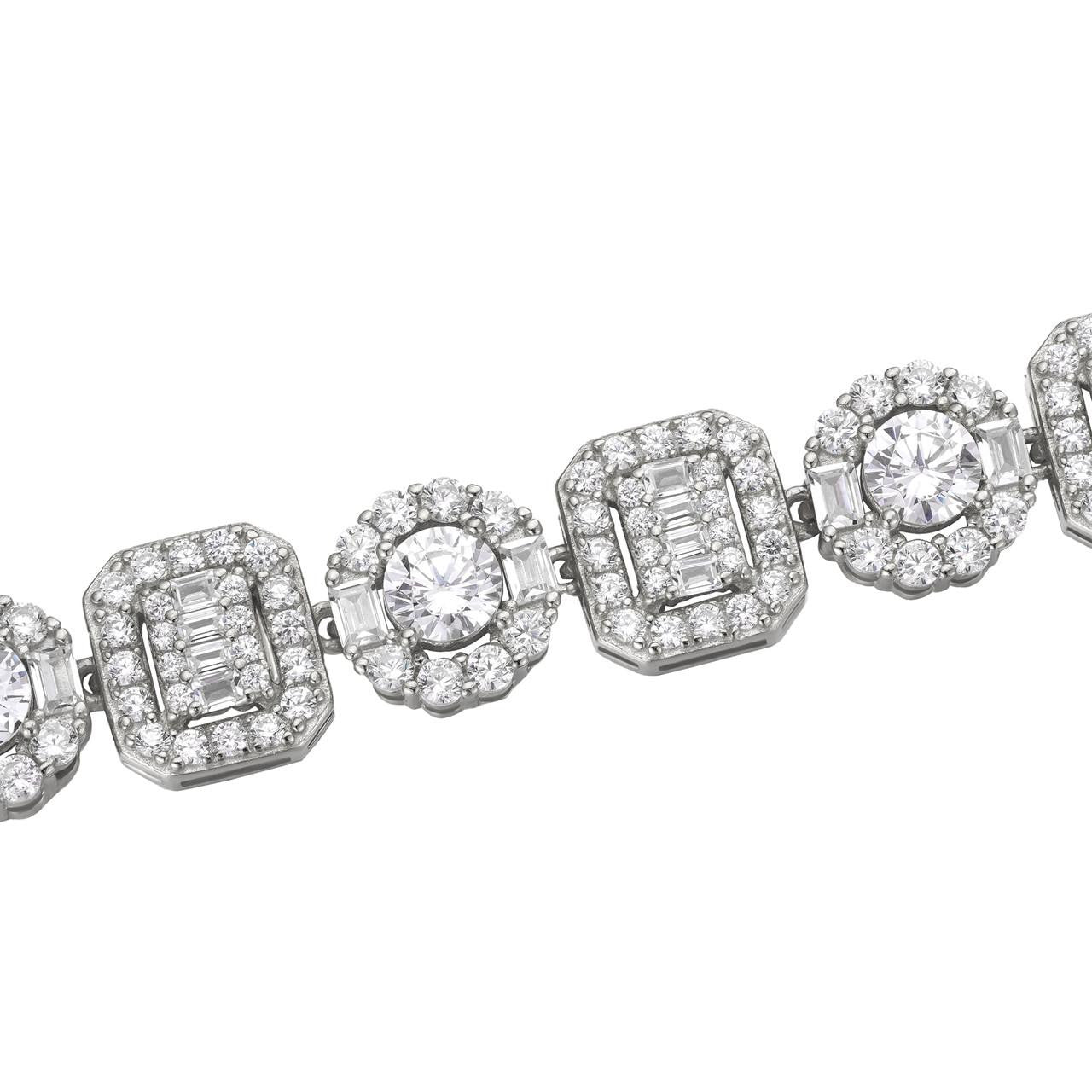 Tennis Chain Necklace Iced Out Pink CZ Stones - 14k Rose Gold Vermeil 925 Silver - 4mm - 16"-28"