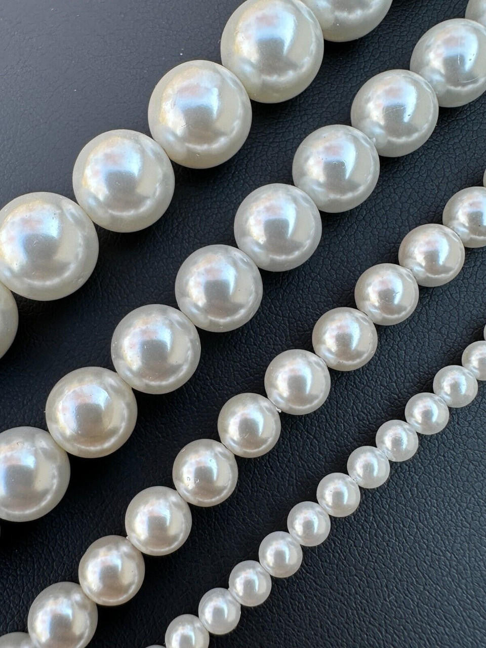 Cultured Pearl Chain Necklace - 925 Silver - 14"-28" - 4mm-10mm