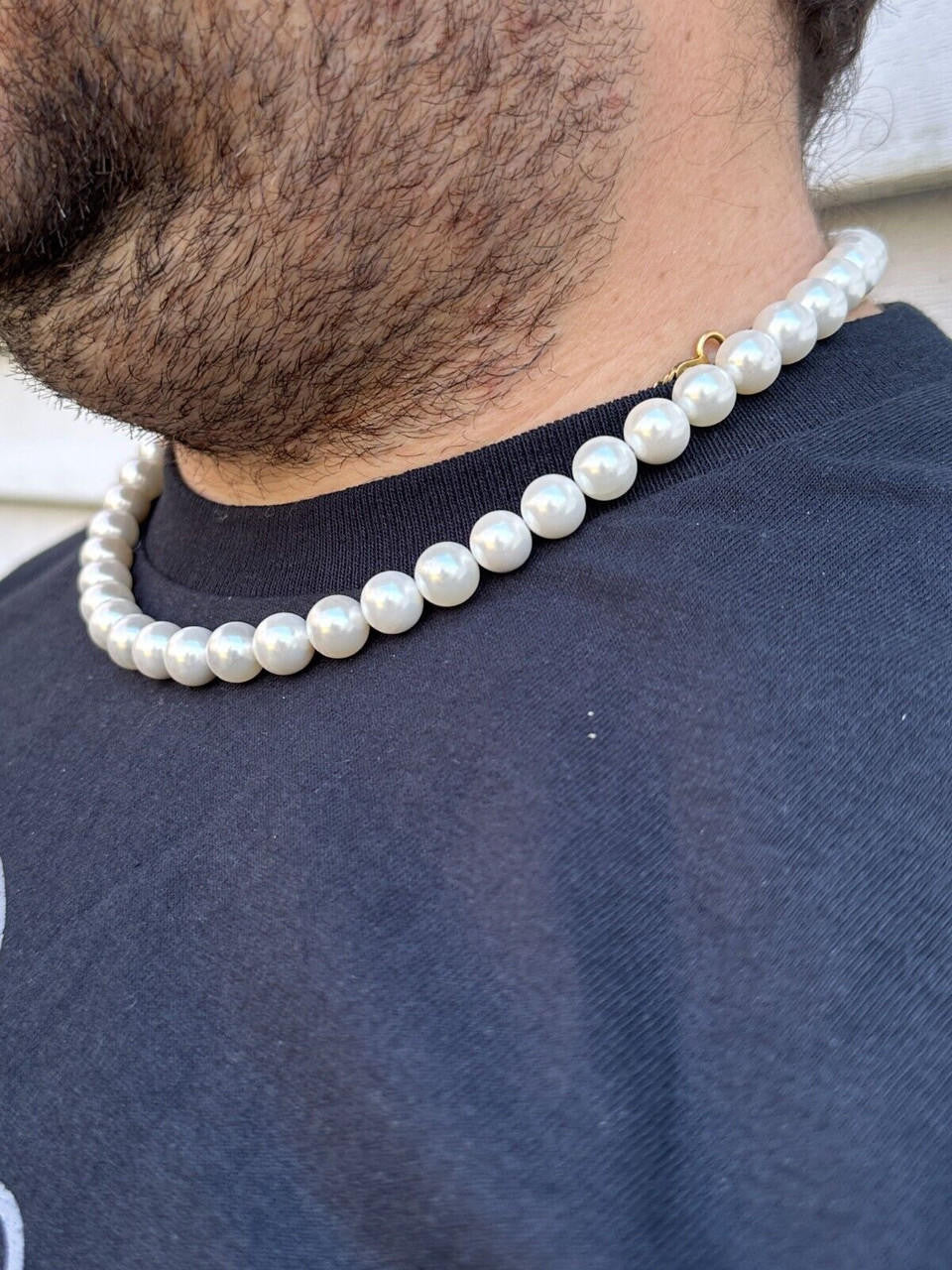 Cultured Pearl Chain Necklace - 925 Silver - 14"-28" - 4mm-10mm