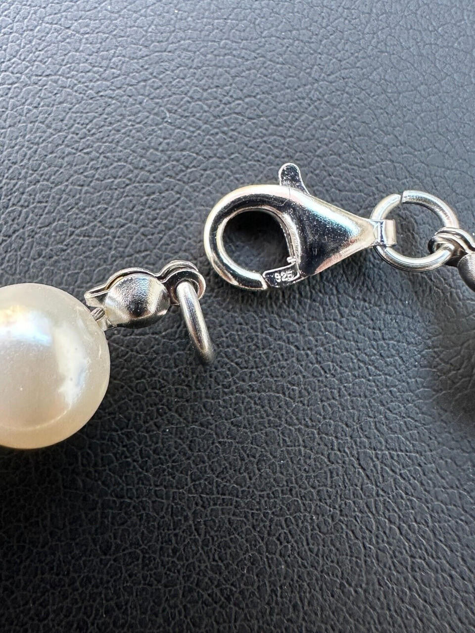 Cultured Pearl Chain Necklace - 925 Silver - 14"-28" - 4mm-10mm