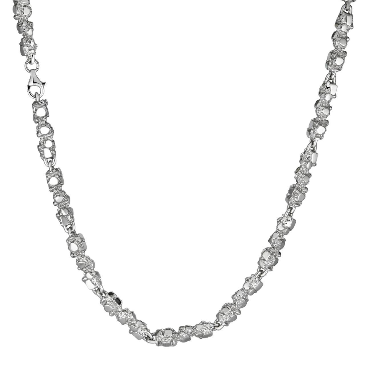 Custom Nugget Chain Necklace - 925 Sterling Silver - 18"-30" - 5mm