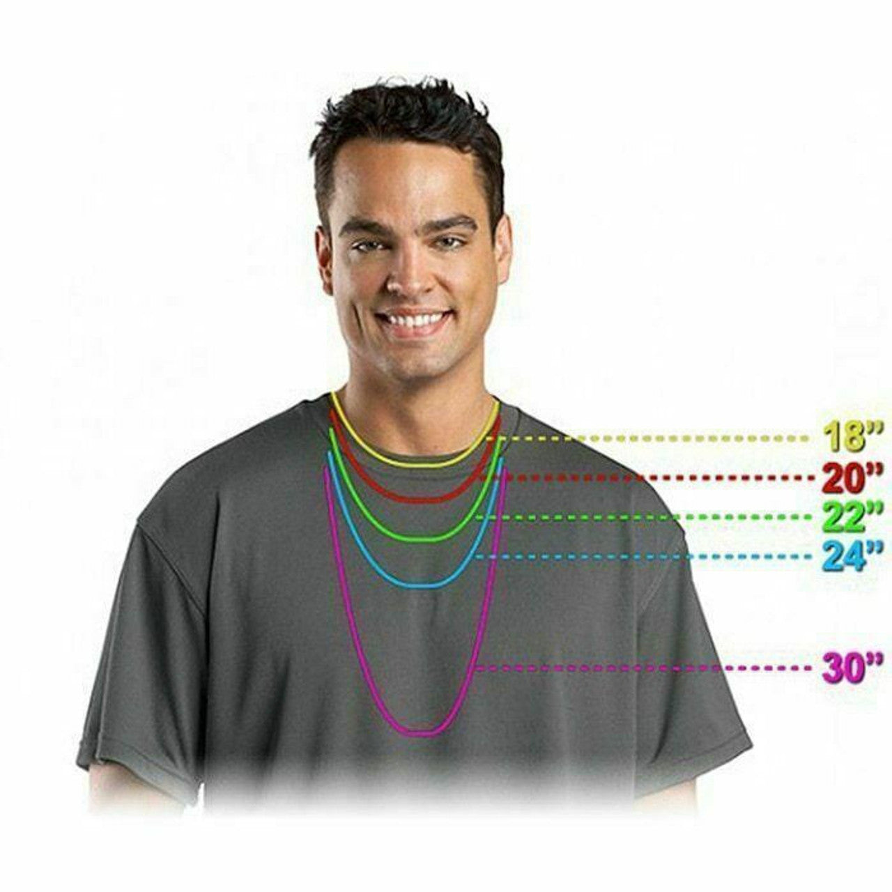Cuban Link Chain Necklace - 14k Yellow Gold Plated Stainless Steel - 18"-30" - 3mm