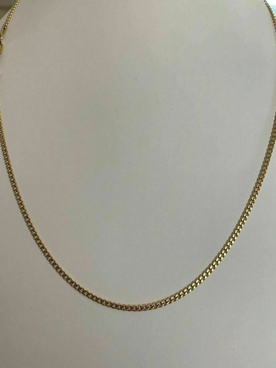 Cuban Link Chain Necklace - 14k Yellow Gold Plated Stainless Steel - 18"-30" - 3mm