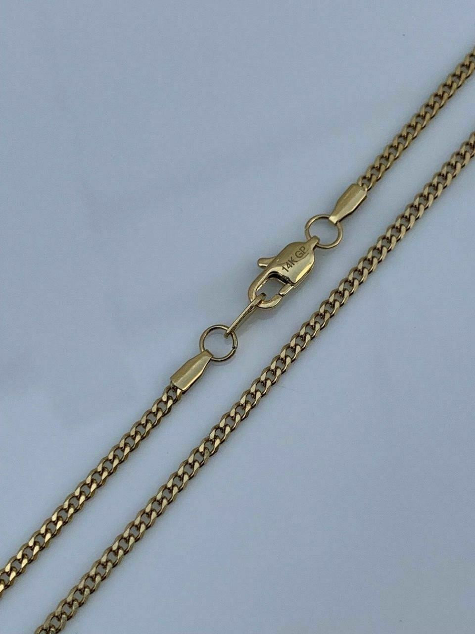 Cuban Link Chain Necklace - 14k Yellow Gold Plated Stainless Steel - 18"-30" - 3mm