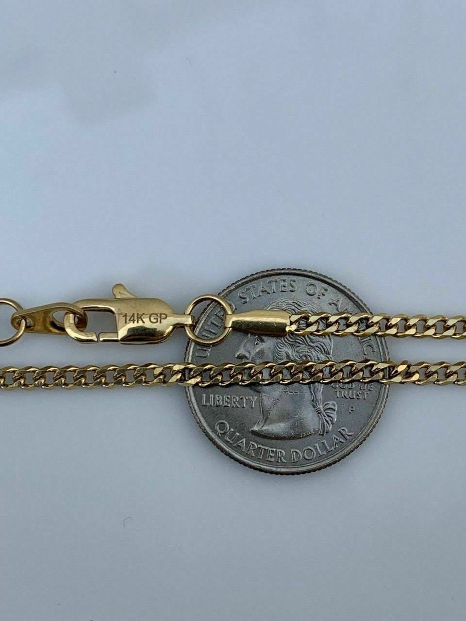 Cuban Link Chain Necklace - 14k Yellow Gold Plated Stainless Steel - 18"-30" - 3mm
