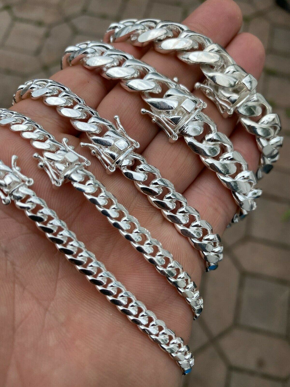 BUDGET Miami Cuban Link Chain Necklace Or Bracelet - 925 Sterling Silver - 7-30" - 5-14mm