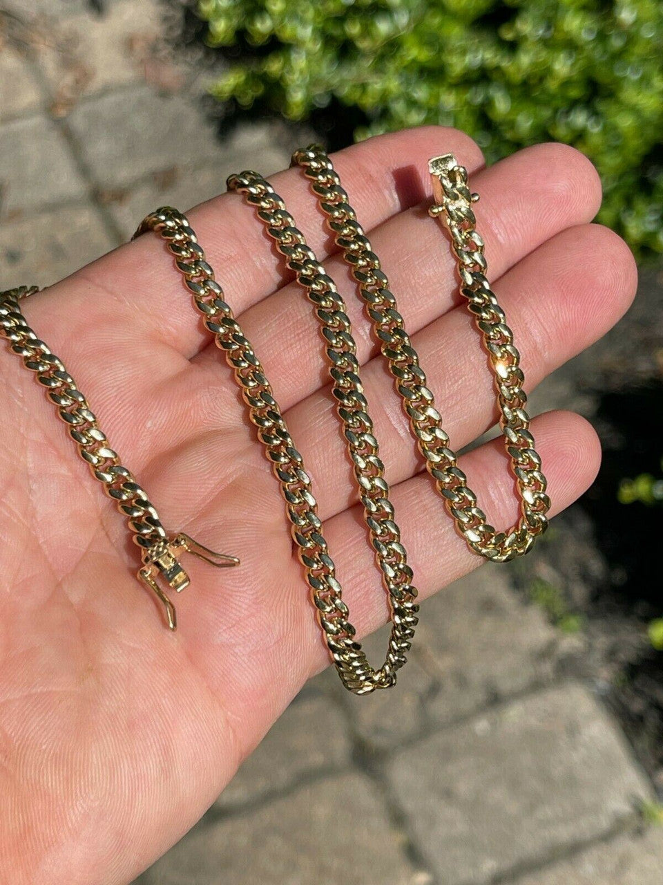 Miami Cuban Link Chain Necklace - 14k Yellow Gold Plated Stainless Steel - 16"-36" - 4mm-18mm