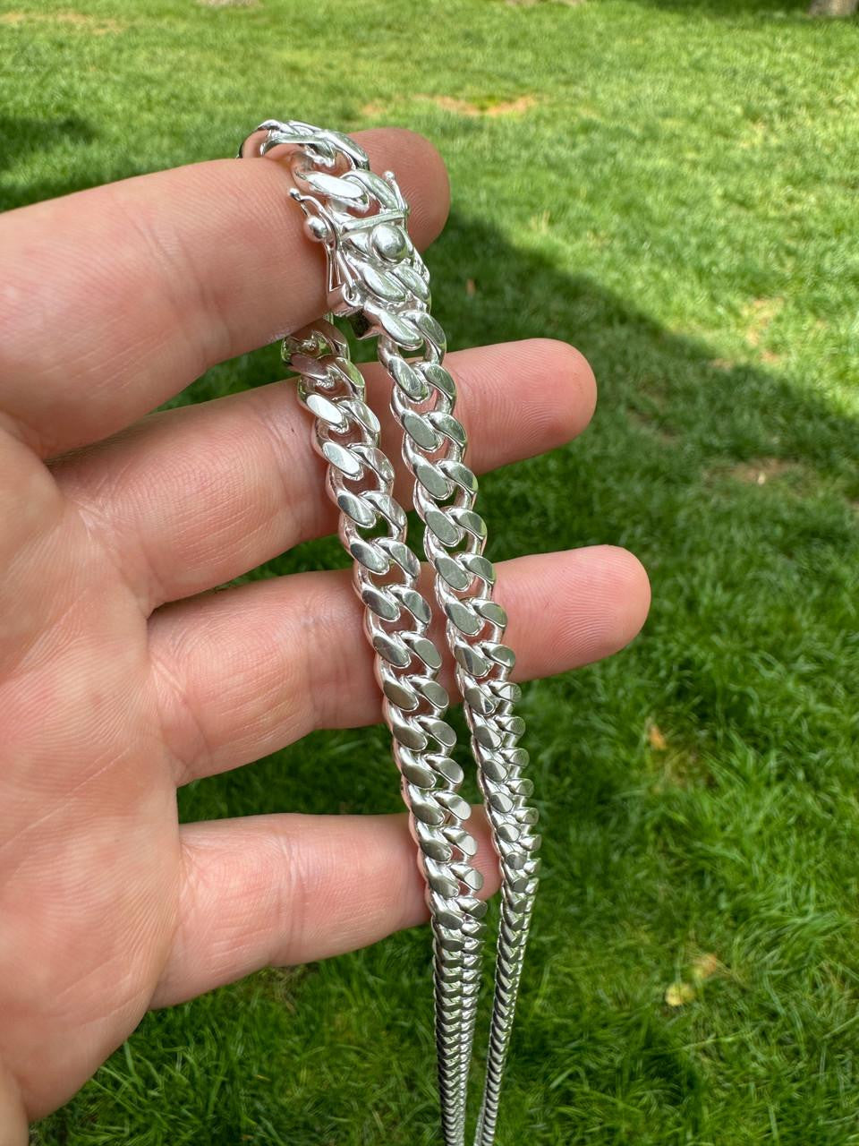 Miami Cuban Link Chain Necklace Or Bracelet W. Box Lock - 925 Sterling Silver - 7"-30" - 4mm-10.5mm