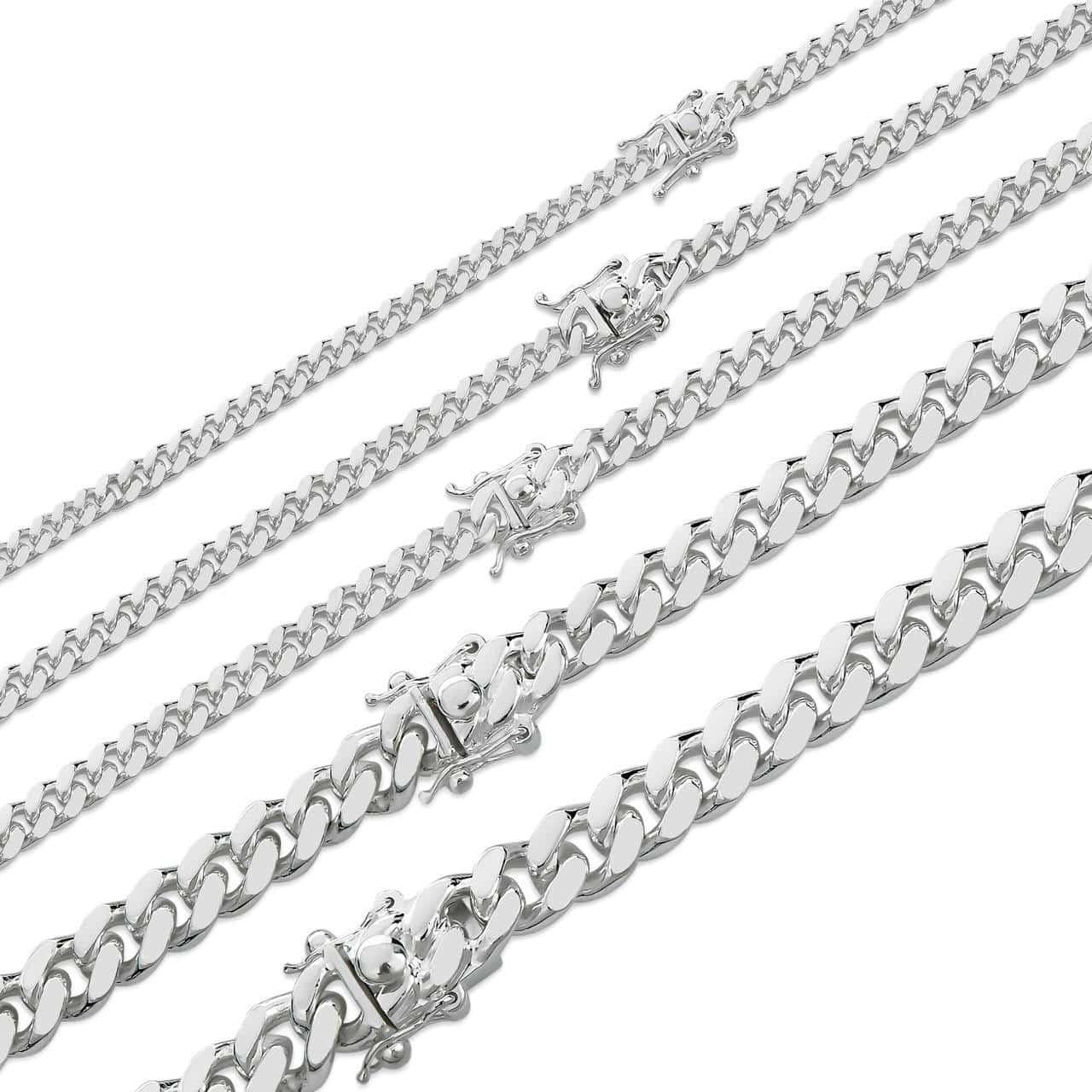 Miami Cuban Link Chain Necklace Or Bracelet W. Box Lock - 925 Sterling Silver - 7"-30" - 4mm-10.5mm
