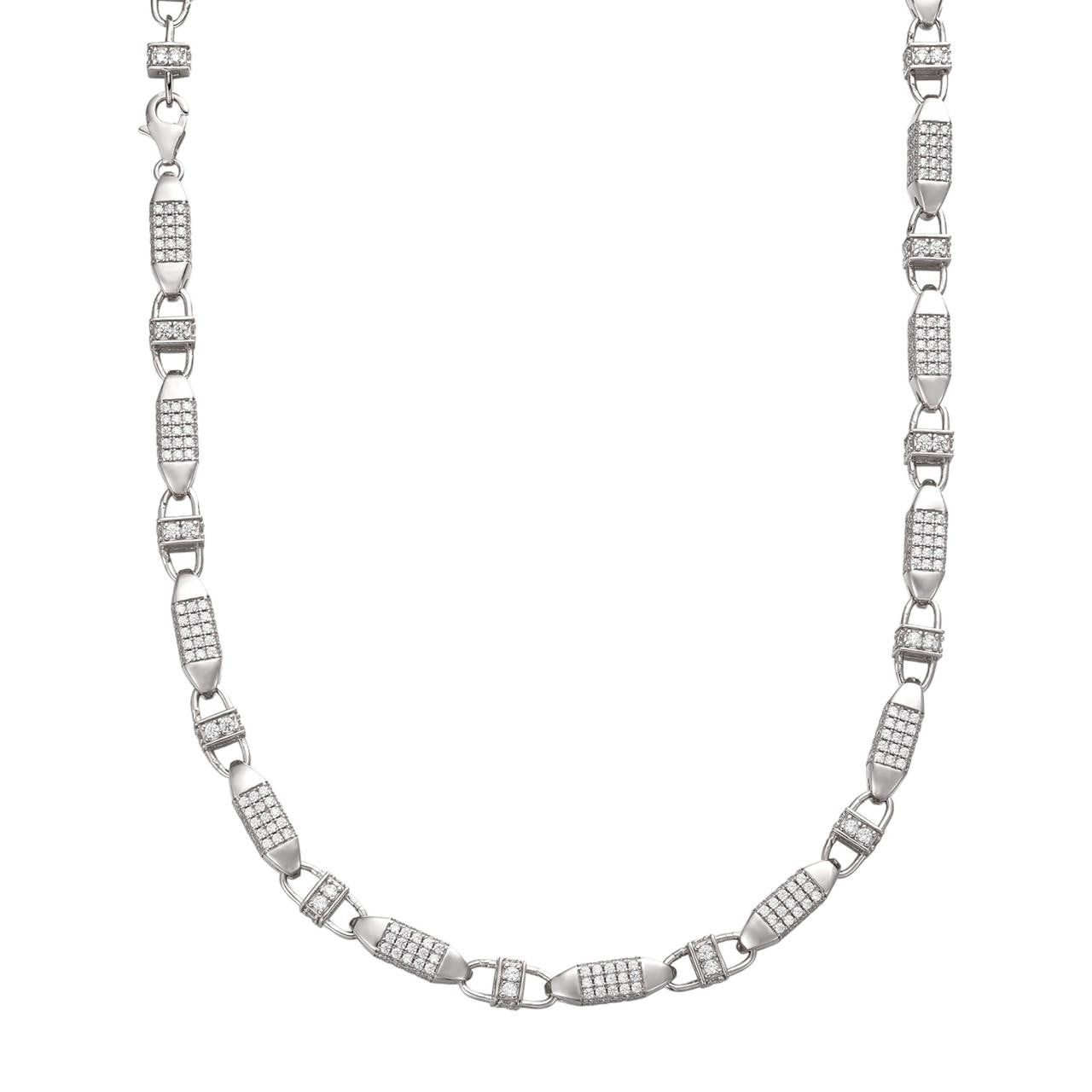 MOISSANITE Bullet Chain Necklace Iced Out - 925 Silver - 5mm - 16"-30"
