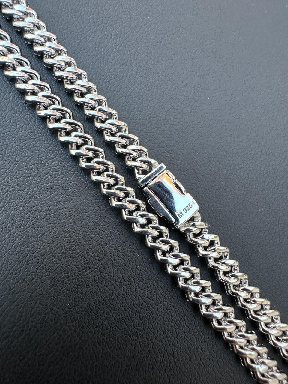MOISSANITE Micro Prong Miami Cuban Link Chain Necklace Iced Out - 925 Silver - 5mm - 16" - 24"