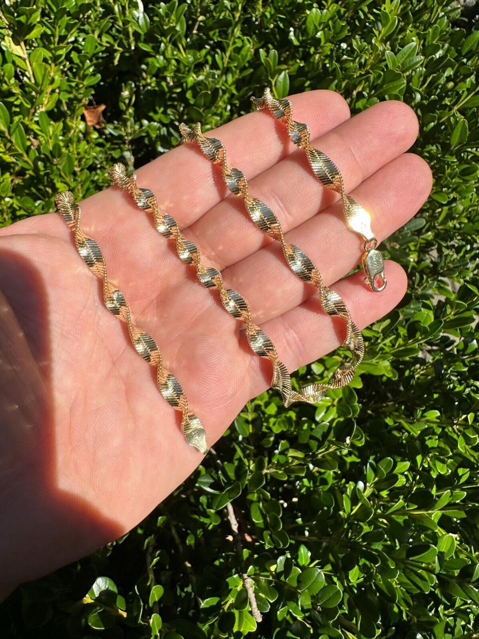 Singapore Rope Chain Necklace - 14k Gold Vermeil 925 Sterling Silver - 14"-28" - 6mm