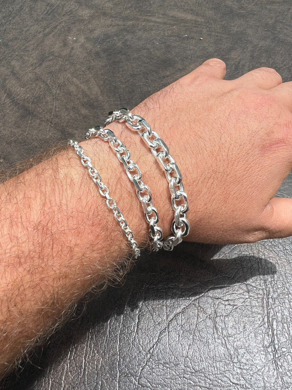 Anchor Cable Chain Necklace Or Bracelet - 925 Sterling Silver - 7"-30" - 4mm-8mm