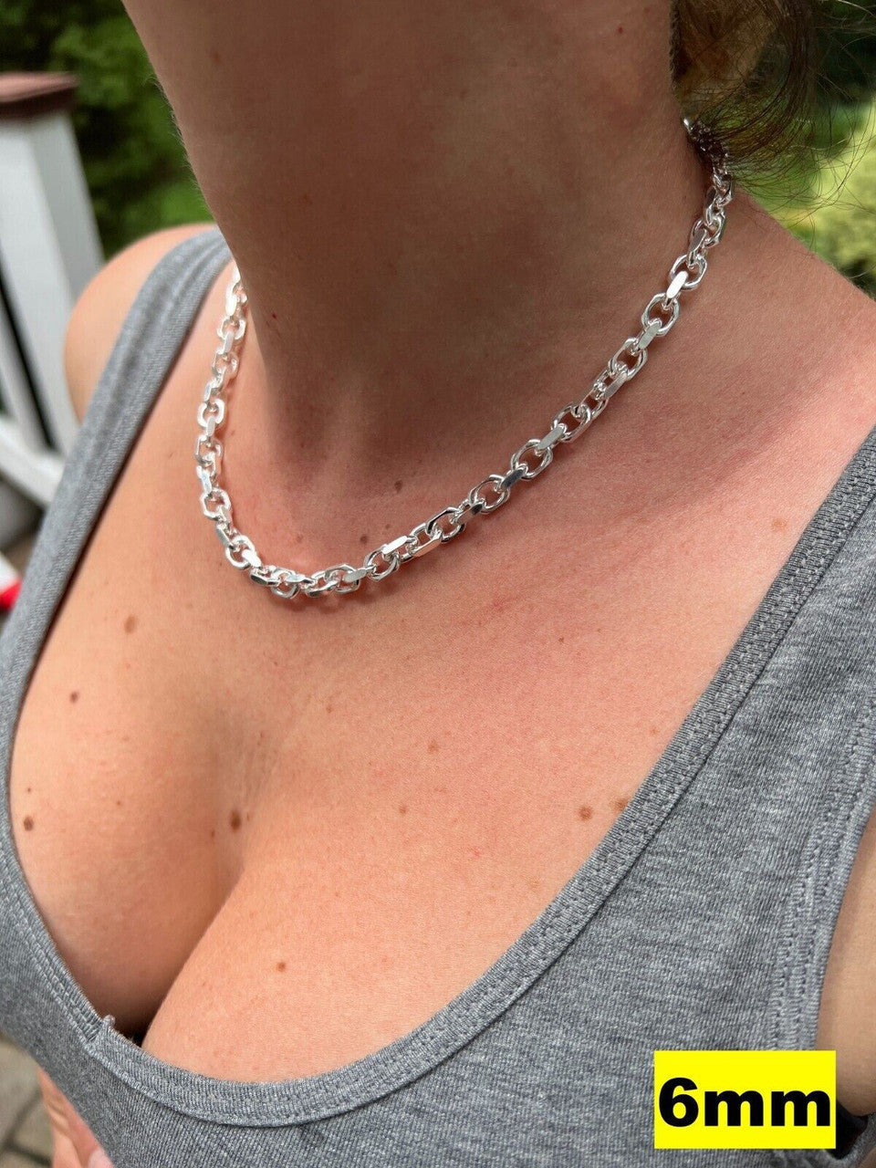 Anchor Cable Chain Necklace Or Bracelet - 925 Sterling Silver - 7"-30" - 4mm-8mm
