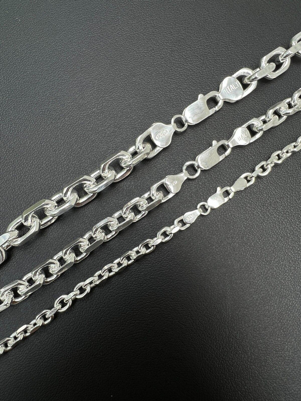 Anchor Cable Chain Necklace Or Bracelet - 925 Sterling Silver - 7"-30" - 4mm-8mm