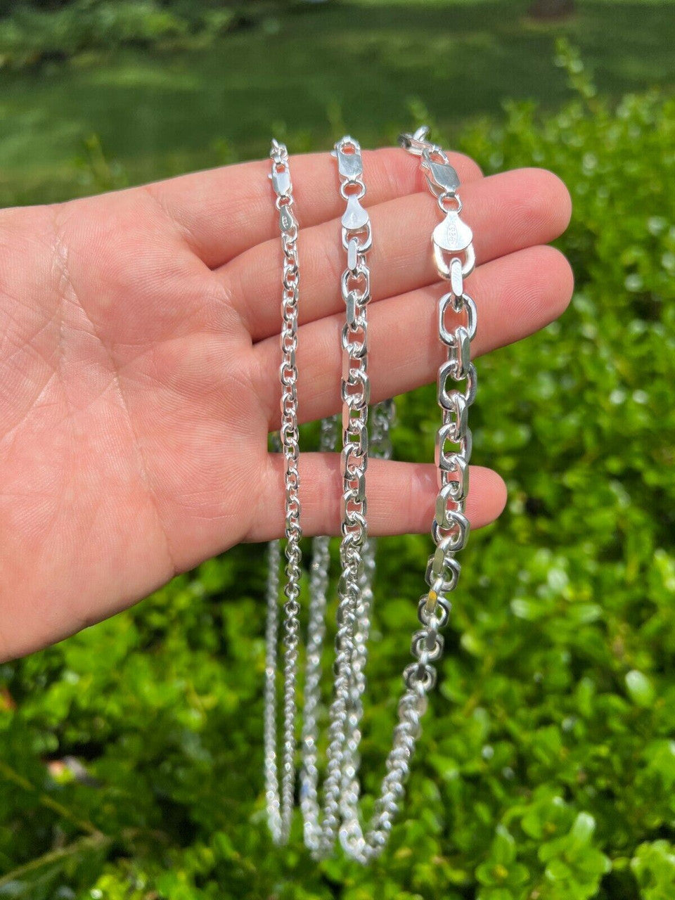 Anchor Cable Chain Necklace Or Bracelet - 925 Sterling Silver - 7"-30" - 4mm-8mm