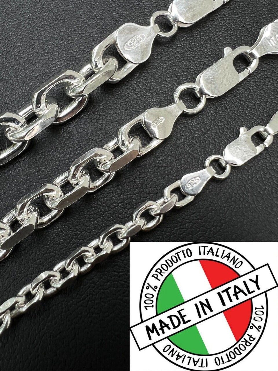 Anchor Cable Chain Necklace Or Bracelet - 925 Sterling Silver - 7"-30" - 4mm-8mm