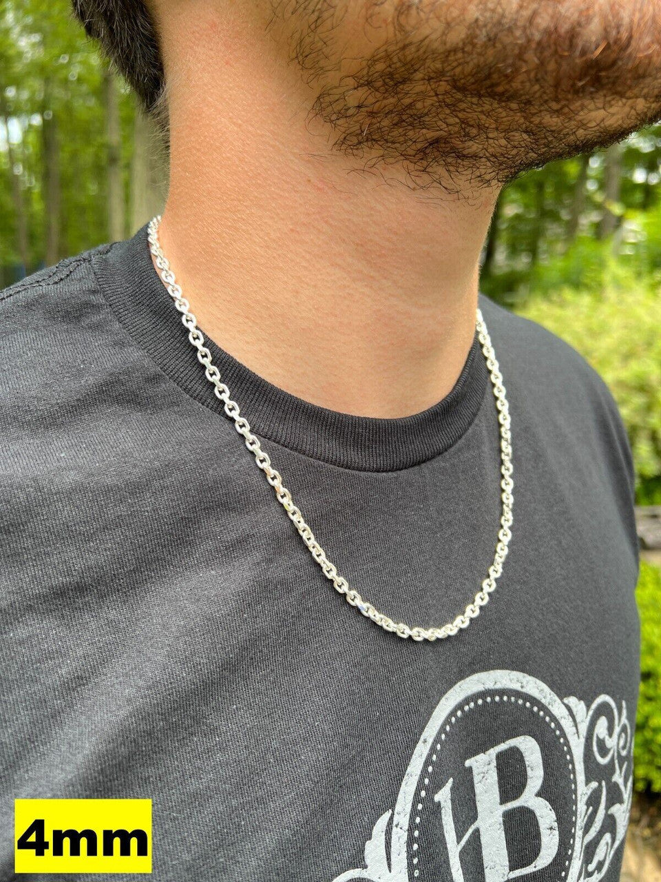 Anchor Cable Chain Necklace Or Bracelet - 925 Sterling Silver - 7"-30" - 4mm-8mm