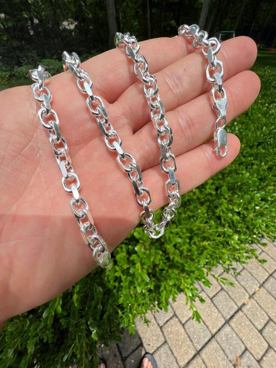 Anchor Cable Chain Necklace Or Bracelet - 925 Sterling Silver - 7"-30" - 4mm-8mm