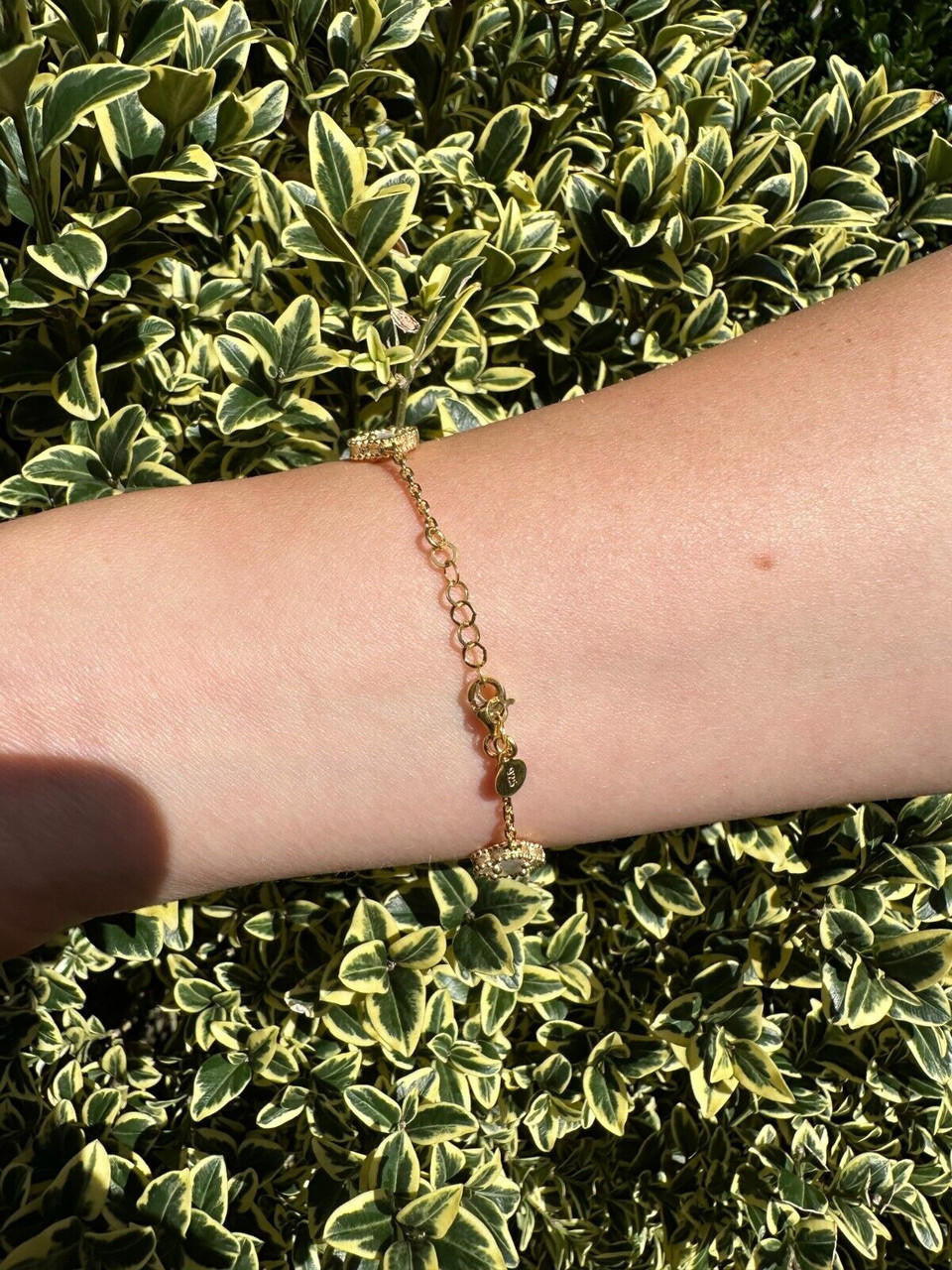 Cleef Clover Link Chain Necklace Or Bracelet Natural Black Onyx & Mother Of Pearl Motifs - 14k Gold Vermeil 925 Sterling Silver - 5.5"-24"