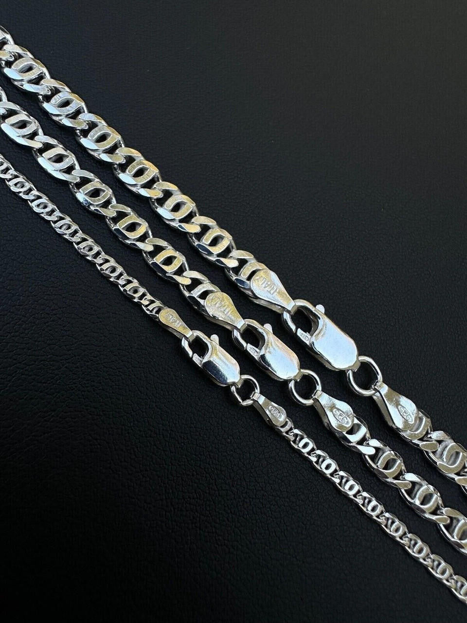 Tigers Eye Link Chain Necklace Or Bracelet - 925 Sterling Silver - 7"-30" - 2.5mm-5.5mm