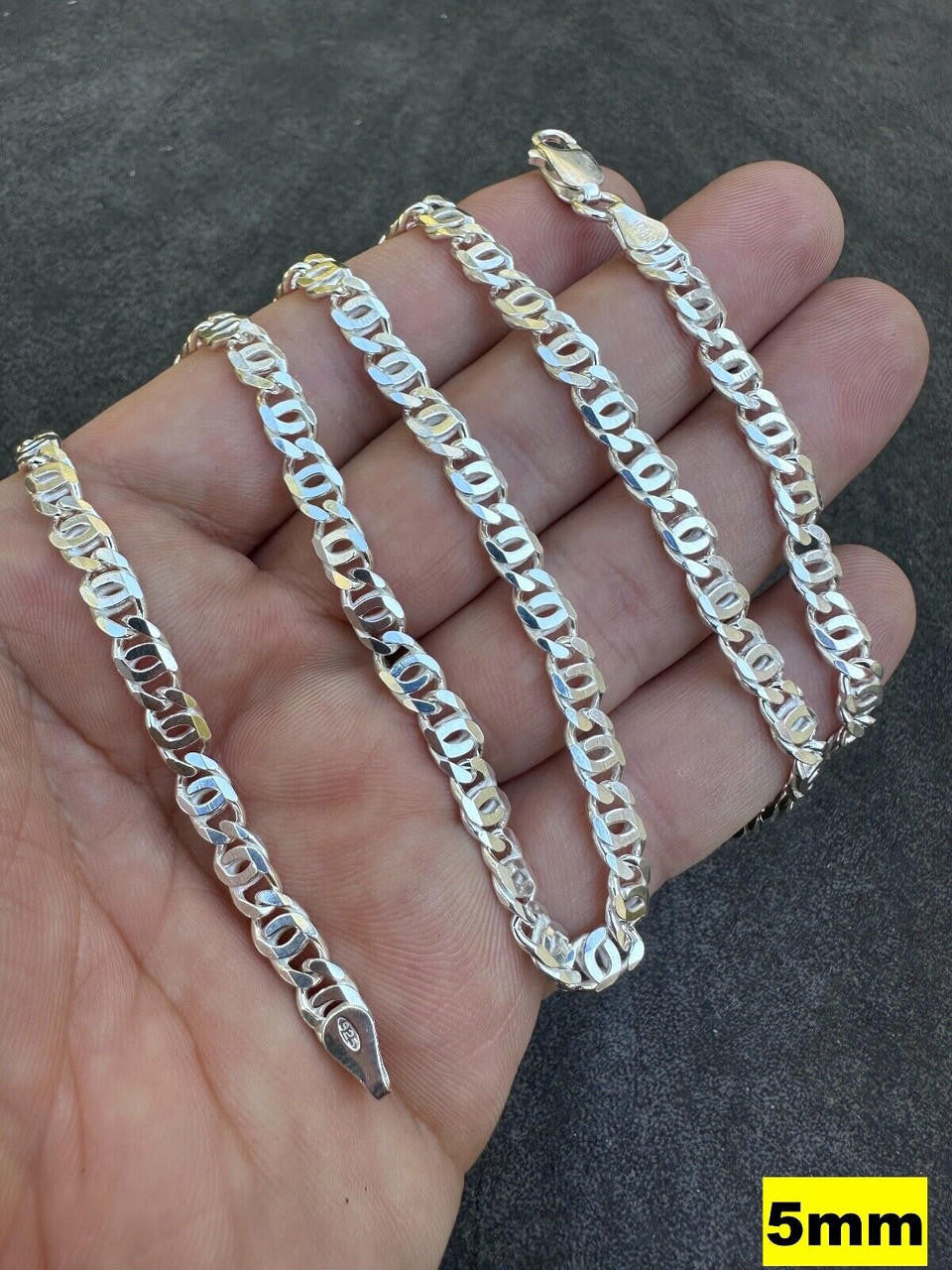 Tigers Eye Link Chain Necklace Or Bracelet - 925 Sterling Silver - 7"-30" - 2.5mm-5.5mm