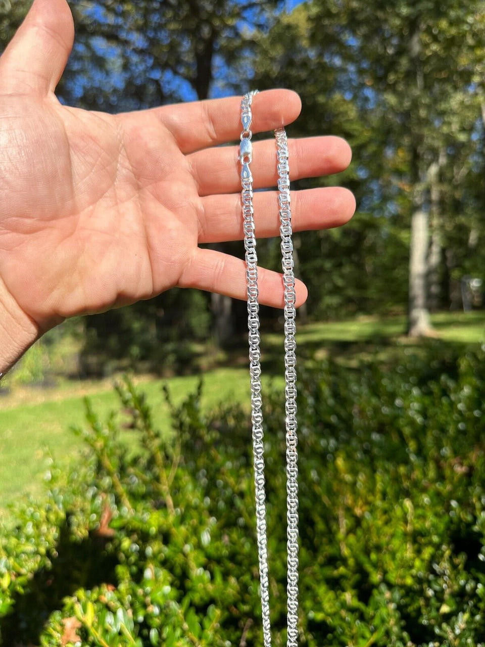 Tigers Eye Link Chain Necklace Or Bracelet - 925 Sterling Silver - 7"-30" - 2.5mm-5.5mm