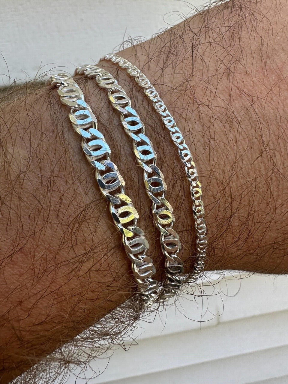 Tigers Eye Link Chain Necklace Or Bracelet - 925 Sterling Silver - 7"-30" - 2.5mm-5.5mm