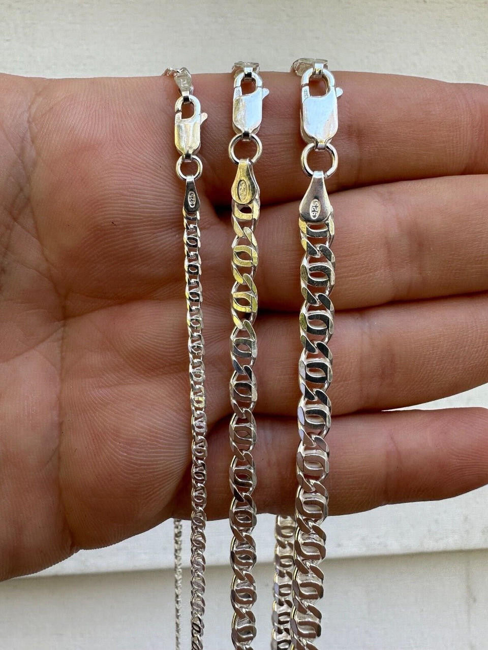 Tigers Eye Link Chain Necklace Or Bracelet - 925 Sterling Silver - 7"-30" - 2.5mm-5.5mm