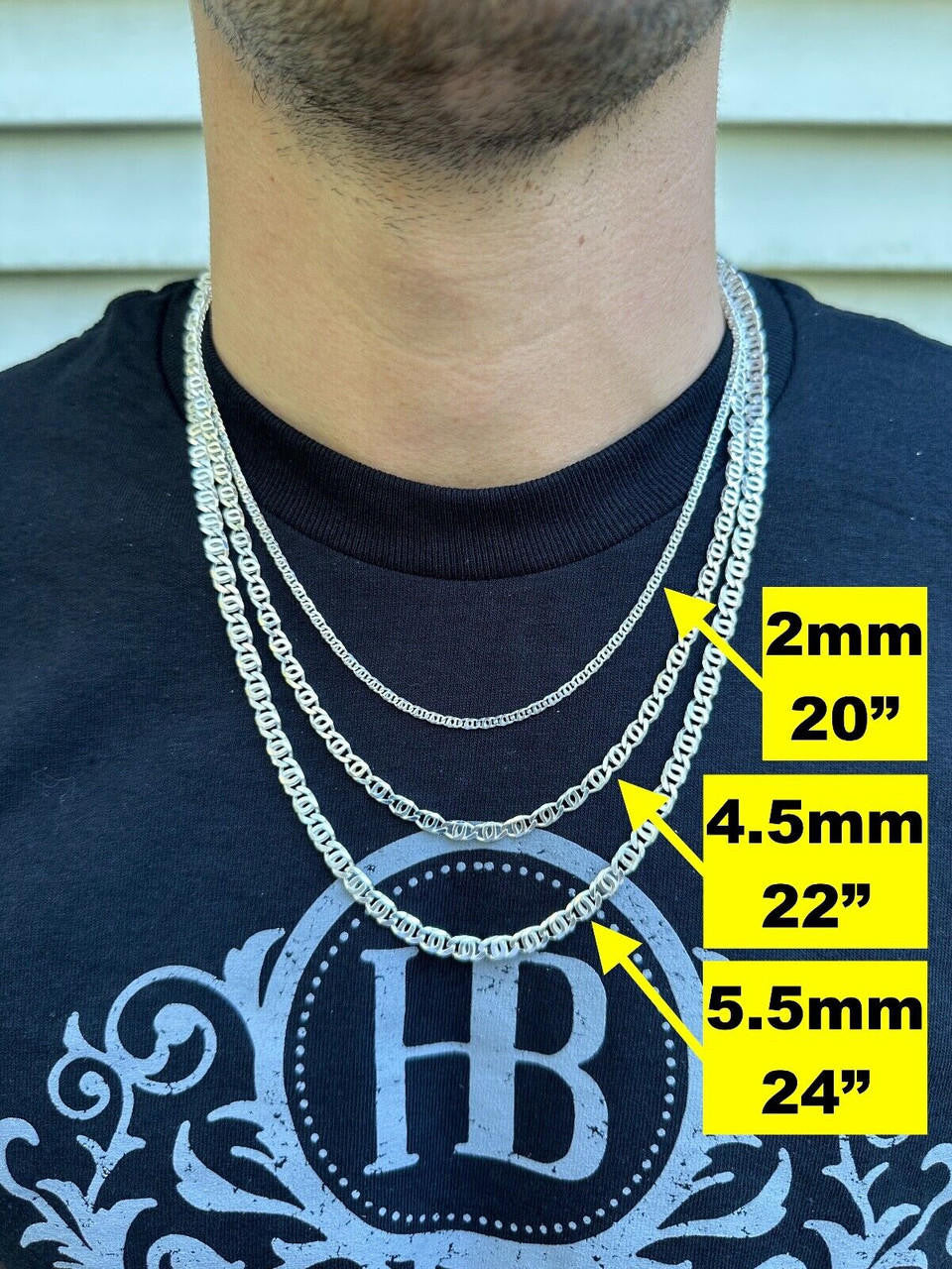 Tigers Eye Link Chain Necklace Or Bracelet - 925 Sterling Silver - 7"-30" - 2.5mm-5.5mm