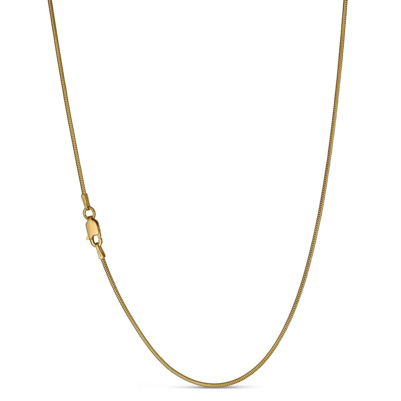 Snake Chain Necklace - 14k Gold Vermeil 925 Sterling Silver - 14"-30" - 1.5mm