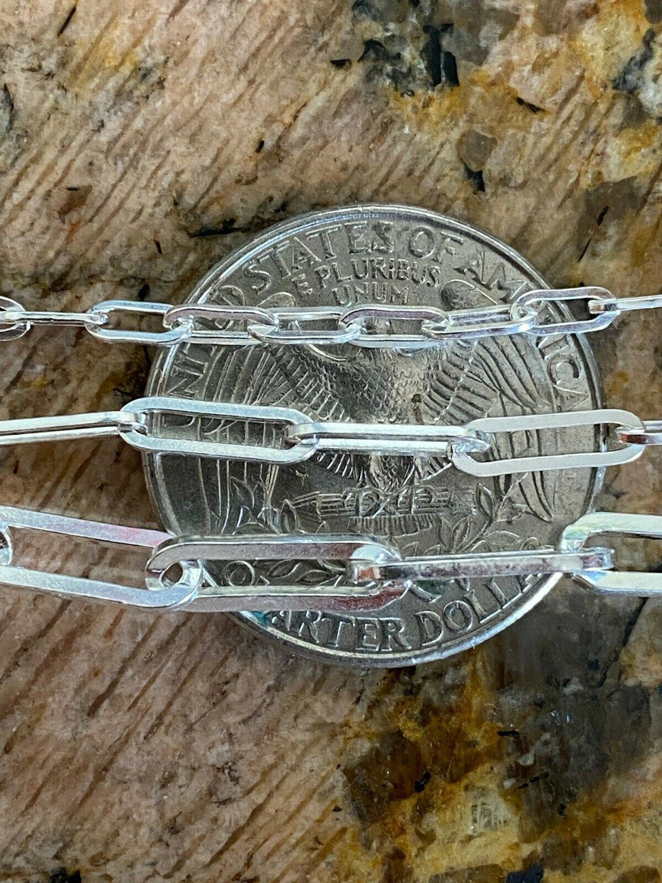 Paperclip Chain Necklace - 925 Sterling Silver - 14"-24" - 2.5mm-4mm