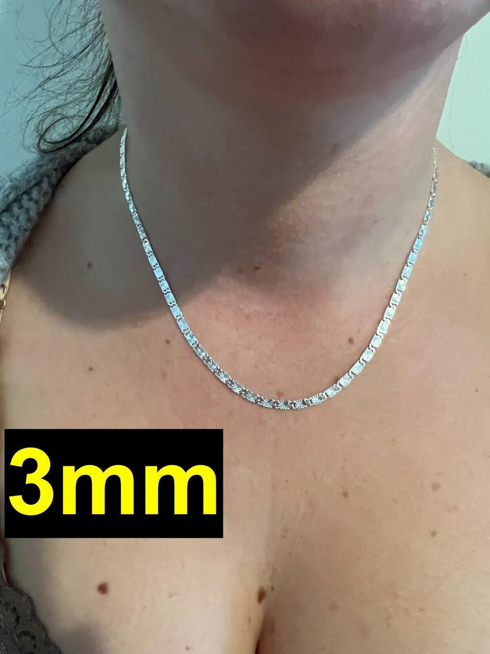 Valentino Link Chain Necklace Or Bracelet - 925 Sterling Silver - 7"-30" - 3mm-5mm
