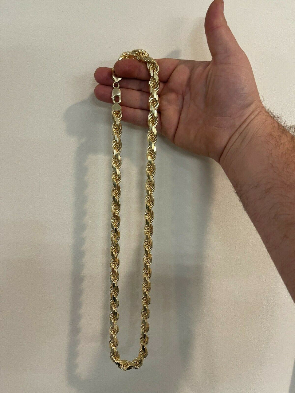 BIG BOSS Rope Chain Necklace - 14k Gold Vermeil 925 Sterling Silver - 18"-30" - 11mm