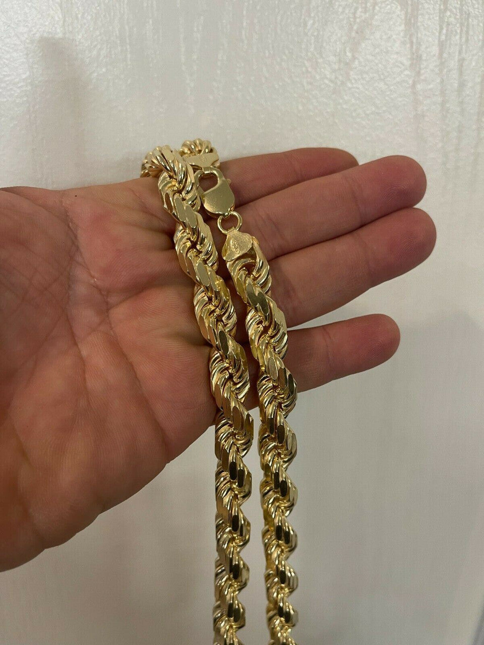 BIG BOSS Rope Chain Necklace - 14k Gold Vermeil 925 Sterling Silver - 18"-30" - 11mm
