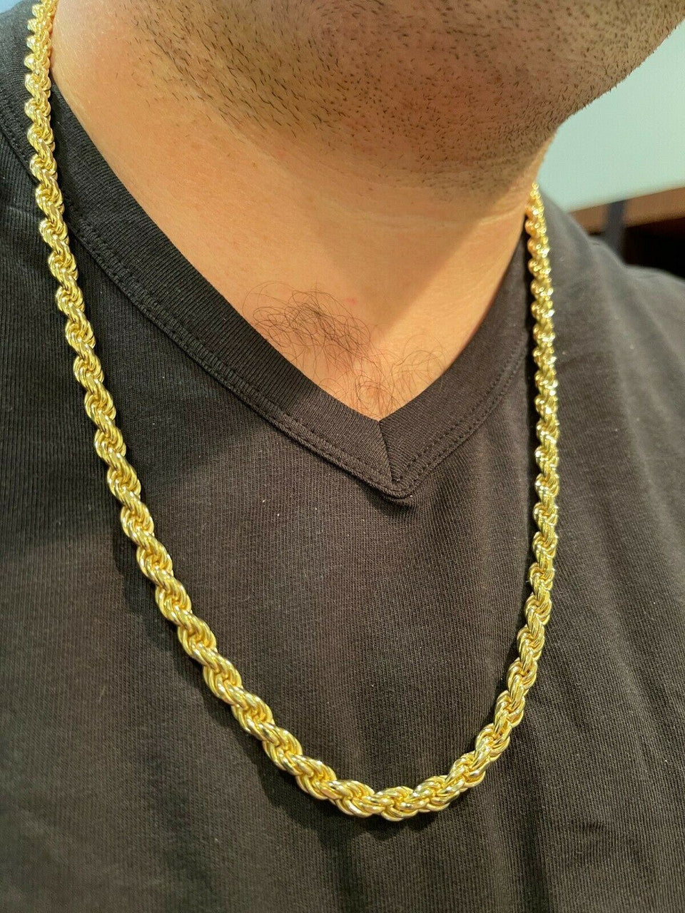 #1 Bestseller Rope Chain Necklace - 14k Gold Vermeil 925 Sterling Silver - 18"-30" - 6mm
